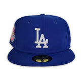 Royal Blue Los Angeles Dodgers Pink Bottom 50th Anniversary Side Patch New Era 59Fifty Fitted