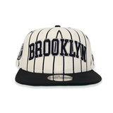 White Brooklyn Nets Pinstripe Green Bottom New Era 9Fifty Snapback
