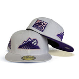 Product - White Colorado Rockies Purple Bottom 25th Anniversary Side Patch New Era 59Fifty Fitted