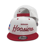 White Indiana Hoosiers Red Visor Gray Bottom 1981 NCAA Division Side Patch New Era 9Fifty Snapback