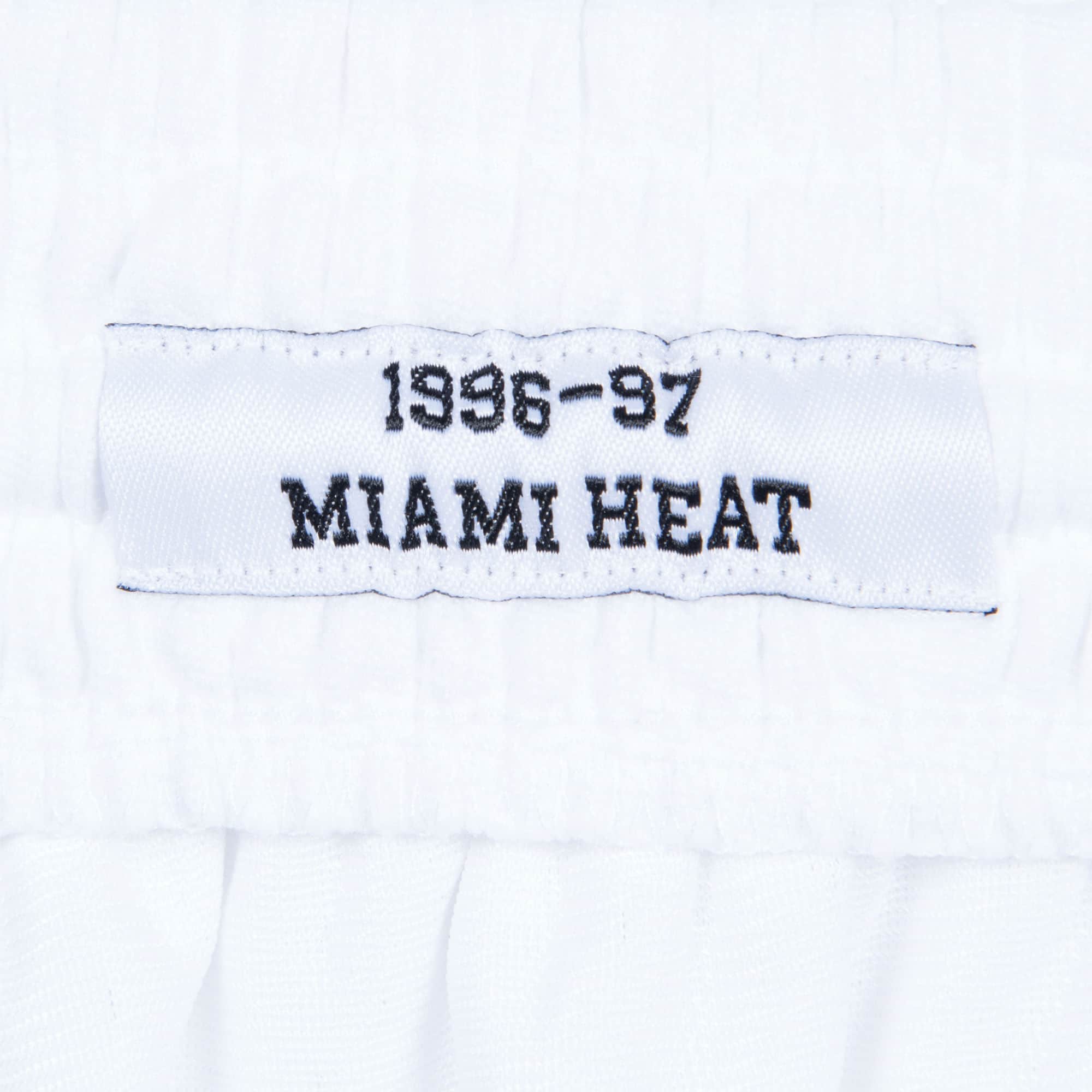 Mitchell & Ness Miami Heat White Hardwood Classics Team Swingman Shorts Size: Large