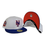 White New York Mets Orange Bottom Shea Stadium Side Patch New Era 59Fifty Fitted