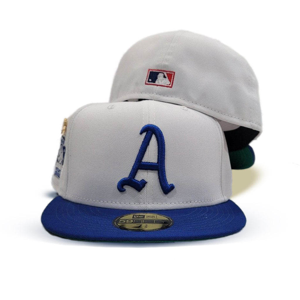 White Philadelphia Athletics Royal Visor Green Bottom 1929 World Series Side Patch "59FIFTY DAY" New Era 59Fifty Fitted