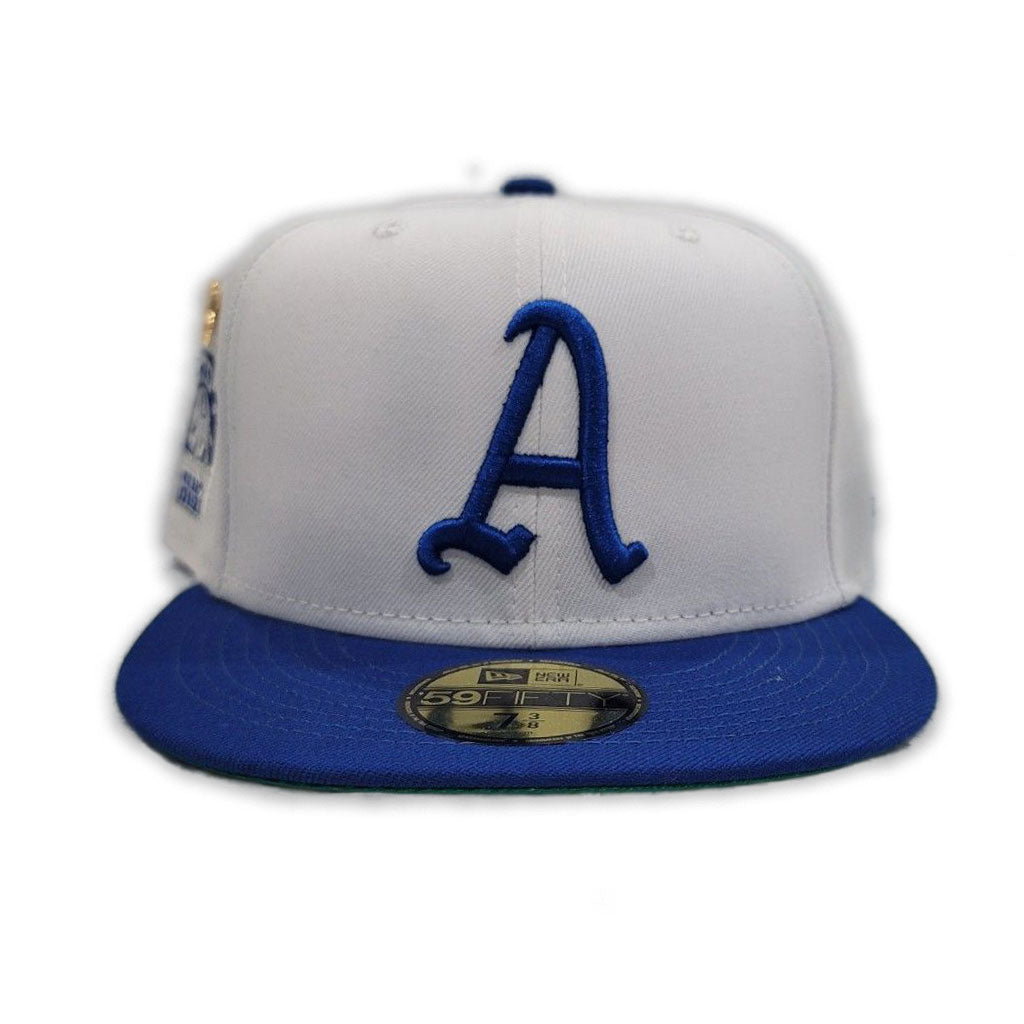 White Philadelphia Athletics Royal Visor Green Bottom 1929 World Series Side Patch 59FIFTY Day New Era 59FIFTY Fitted 8