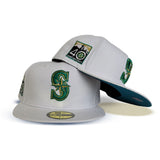 Product - White Seattle Mariners Aqua Bottom 40th Anniversary Side Patch New Era 59Fifty Fitted