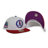 White St. Louis Cardinals Red Visor Grape Purple Bottom 1964 All Star Game " Stimply Collection" New Era 59Fifty Fitted