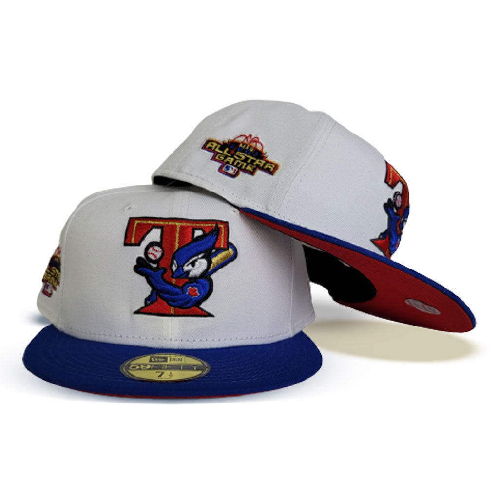 Product - White Toronto Blue Jays Red Bottom 2003 All Star Game Side Patch New Era 59Fifty Fitted