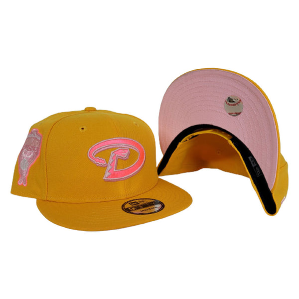 Yellow Arizona Diamondbacks Pink Bottom 1998 Inaugural Season New Era ...