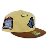 Yellow  Boston Red Sox Black visor icy blue Bottom 1999 All Star Game Side Patch New Era 59Fifty Fitted
