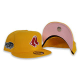 Yellow Boston Red Sox Pink Bottom 2004 World Series Side Patch 9Fifty Snapback