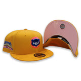 Yellow Chicago Cubs Pink Bottom Wrigley Field Side Patch New Era 59Fifty Fitted