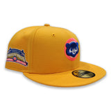 Yellow Chicago Cubs Pink Bottom Wrigley Field Side Patch New Era 59Fifty Fitted