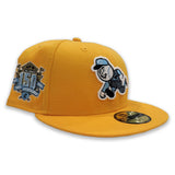 Yellow Cincinnati Reds Icy Blue Bottom150th Anniversary side Patch New Era 59Fifty Fitted