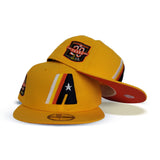 Yellow Houston Astros Orange Bottom 20th Anniversary Side patch New Era 59Fifty Fitted