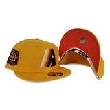 Yellow Houston Astros Orange Bottom 20th Anniversary Side patch New Era 59Fifty Fitted