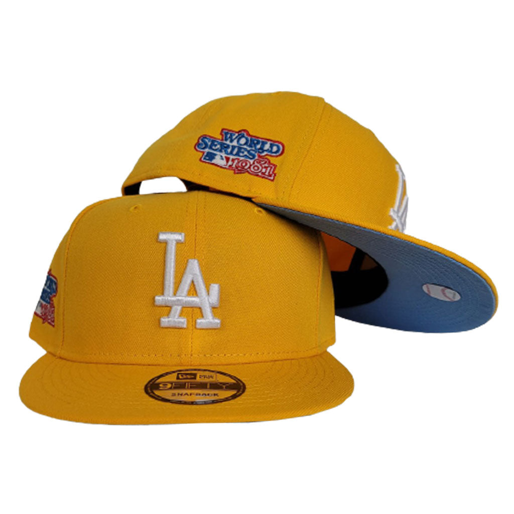 Yellow Los Angeles Dodgers Icy blue Bottom 1981 World Series New Era 9Fifty Snapback