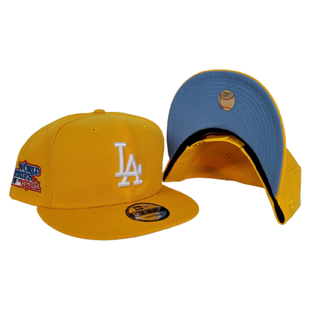 Top of The World UCLA Snapback Hat Blue/Yellow B/Script Logo Shinny Reflector Letters
