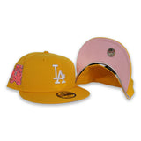 Yellow Los Angeles Dodgers Pink Bottom 78th World Series Side Patch New Era 59Fifty Fitted