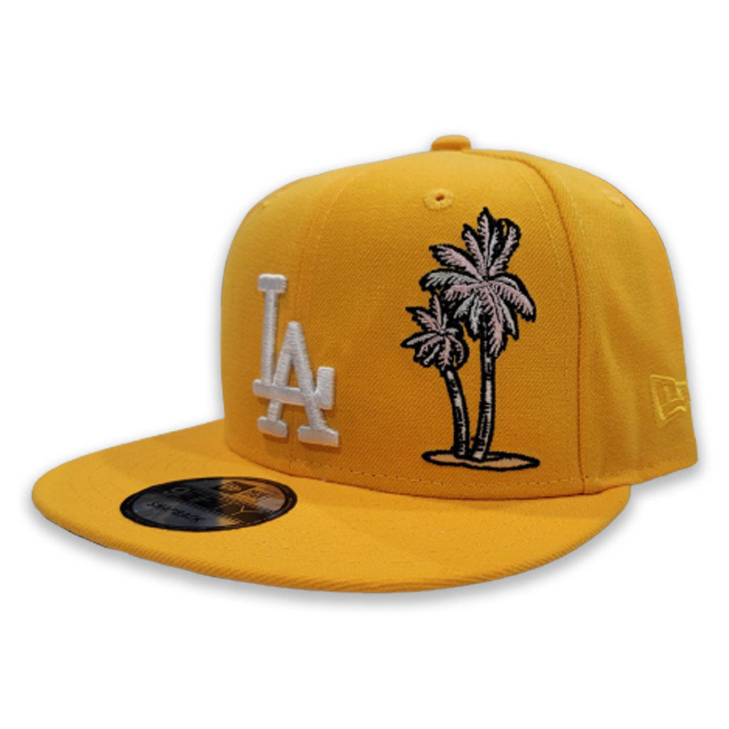 Yellow Los Angeles Dodgers Pink Bottom Palm Tree New Era 9Fifty Snapback