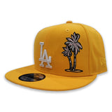 Yellow Los Angeles Dodgers Pink Bottom Palm Tree New Era 9Fifty Snapback