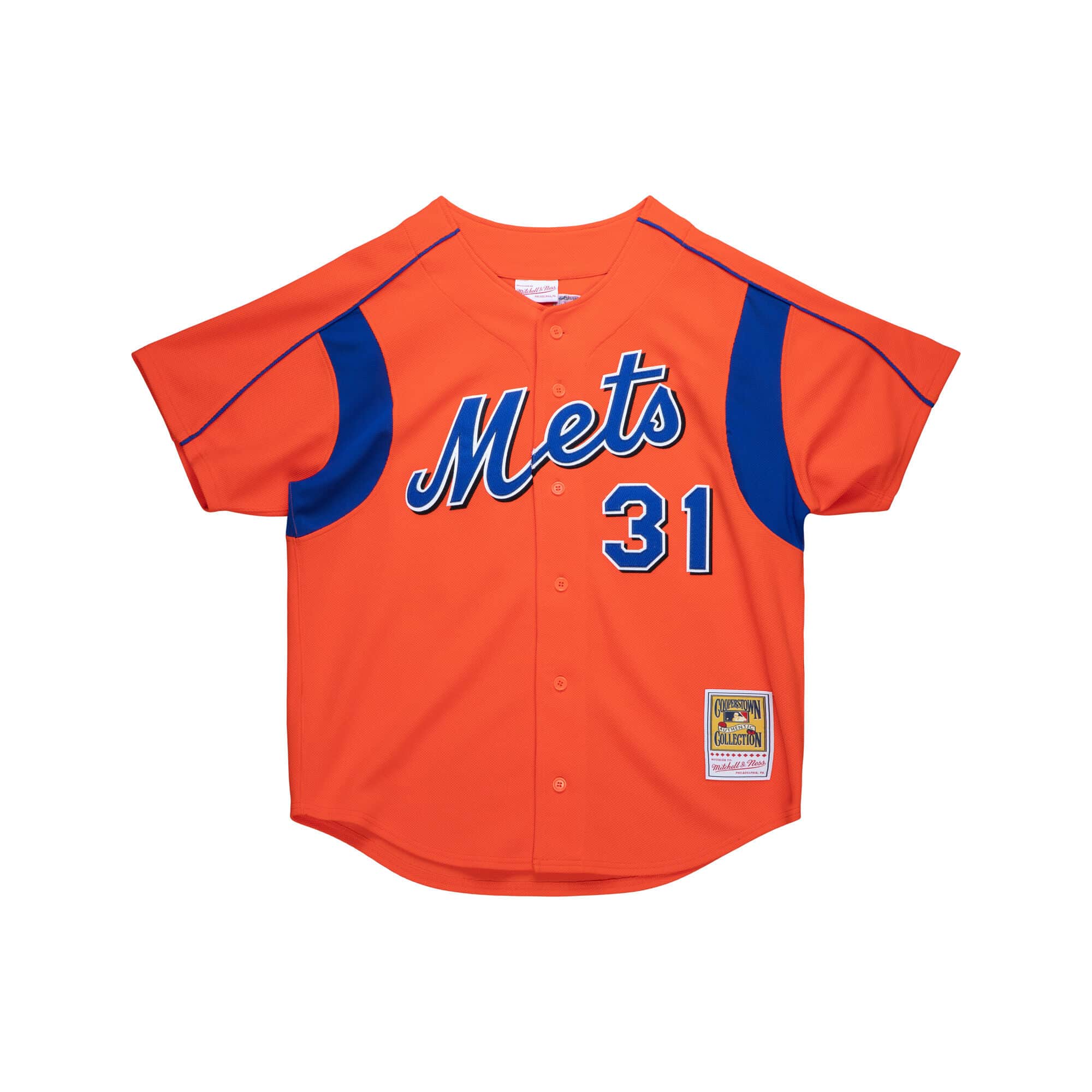 Mitchell & Ness Authentic Mike Piazza New York Mets 2004 BP Jersey - Orange - L
