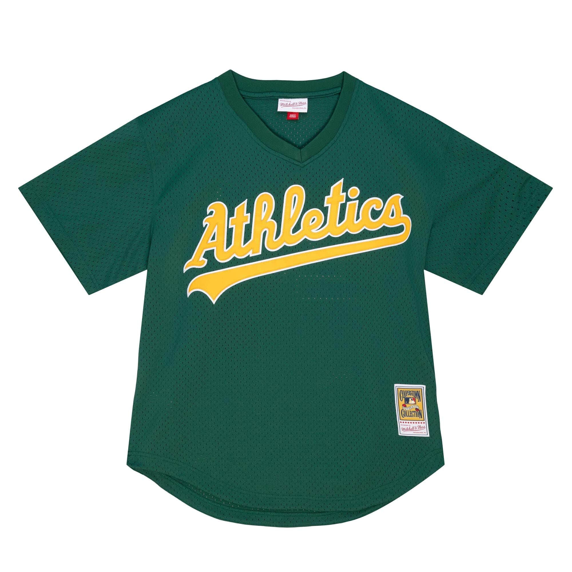 oakland athletics gear Oakland Athletics Rickey Henderson Mitchell & Ness Dark Green Jersey M