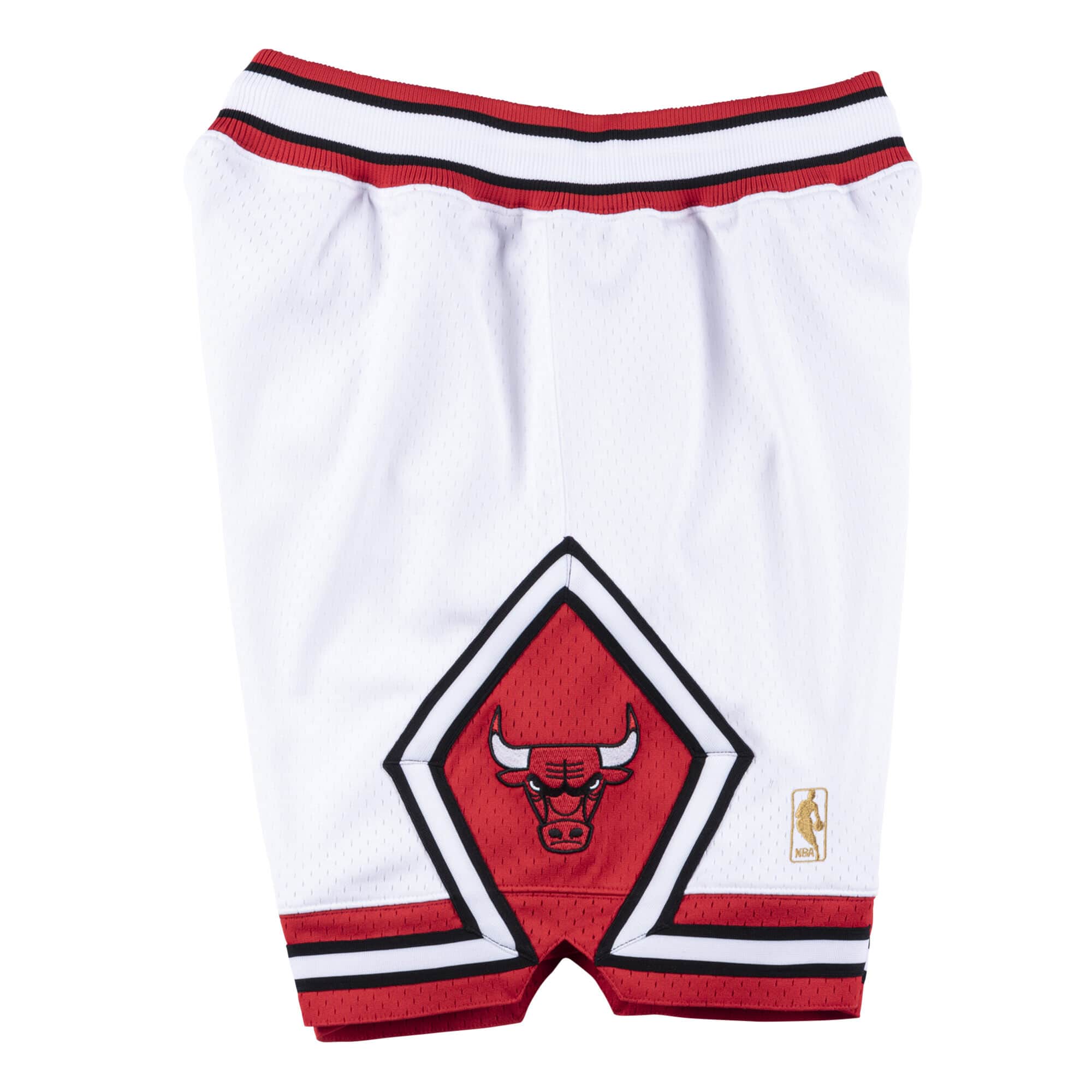 Authentic Mitchell & Ness White Chicago Bulls Road 1996-97 Shorts
