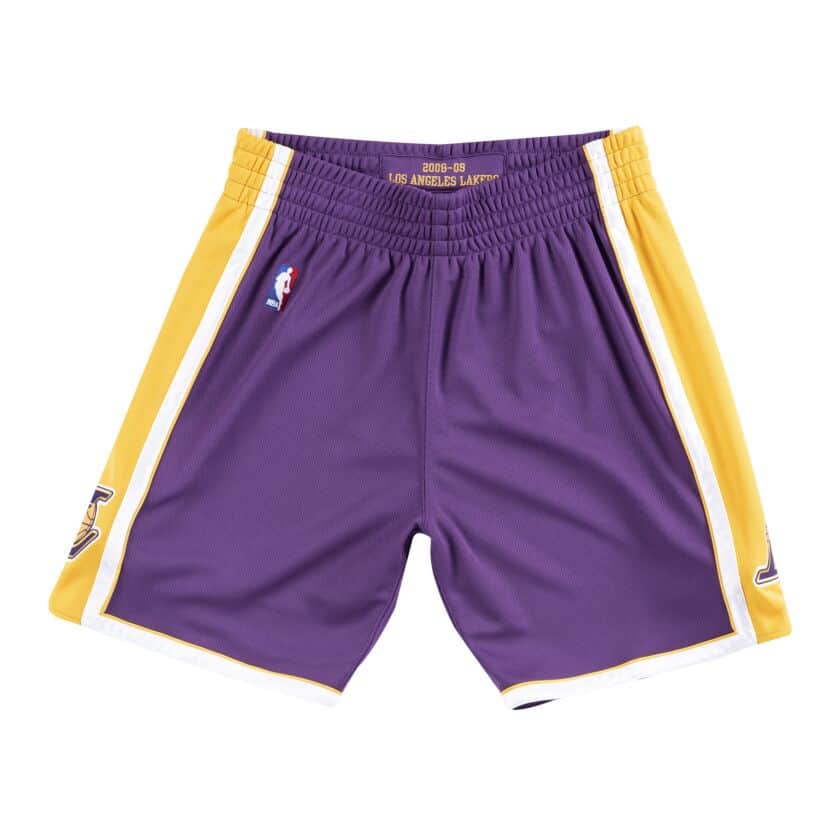 Men's Mitchell & Ness Purple/Gold Los Angeles Lakers 2009/2010 Hardwood Classics Authentic Shorts Size: Medium