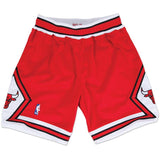Authentic Mitchell & Ness Red Chicago Bulls Road 1997-98 Shorts