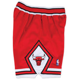 Authentic Mitchell & Ness Red Chicago Bulls Road 1997-98 Shorts