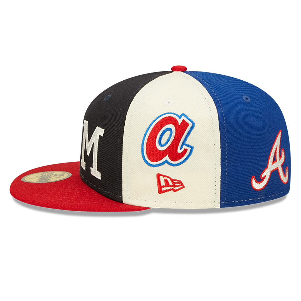 Atlanta Braves Green Bottom Logo Pinwheel New Era 59Fifty Fitted