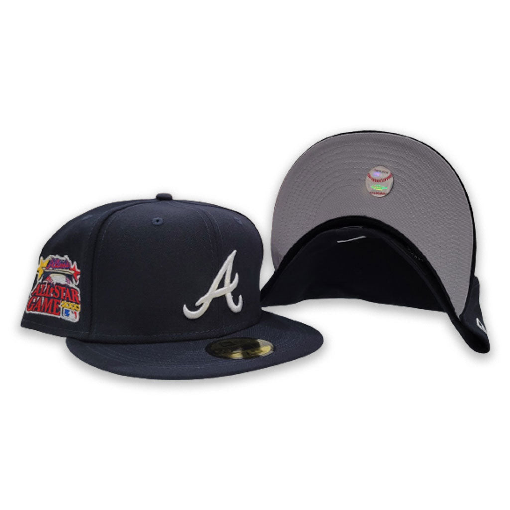 Atlanta Braves New Era Two-Tone 59FIFTY Fitted Hat - Gray/Black
