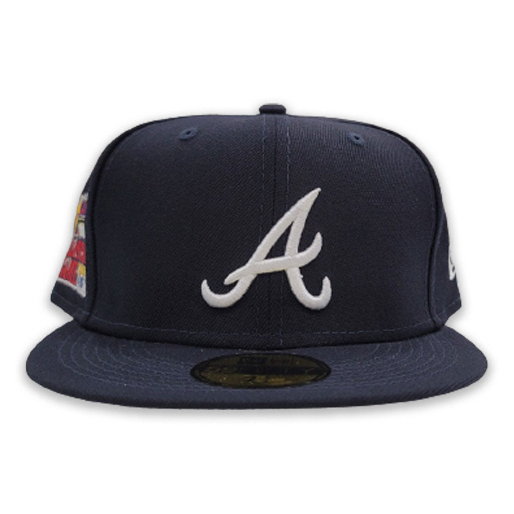 Atlanta Braves Cooperstown Collection By Twins Brown Fitted Hat Size 7 1/4  USED