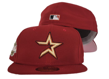 HOUSTON ASTROS 2005 WORLD SERIES BRICK RED PINK BRIM NEW ERA