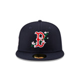 Navy Blue Boston Red Sox Pink Bottom 2004 World Series Side Patch Bloom New Era 59Fifty Fitted