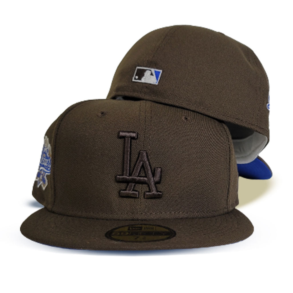 Dodgers Fitted New Era 59FIFTY 100th Ann. Royal Blue Hat Cap Gold UV