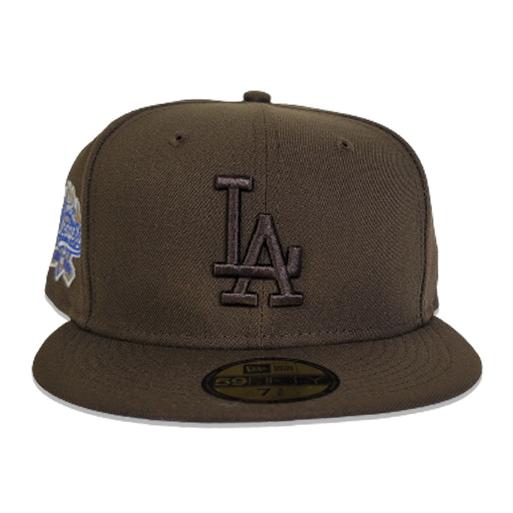 Los Angeles Dodgers New Era 100th Anniversary Sky Blue Undervisor 59FIFTY  Fitted Hat - Tan