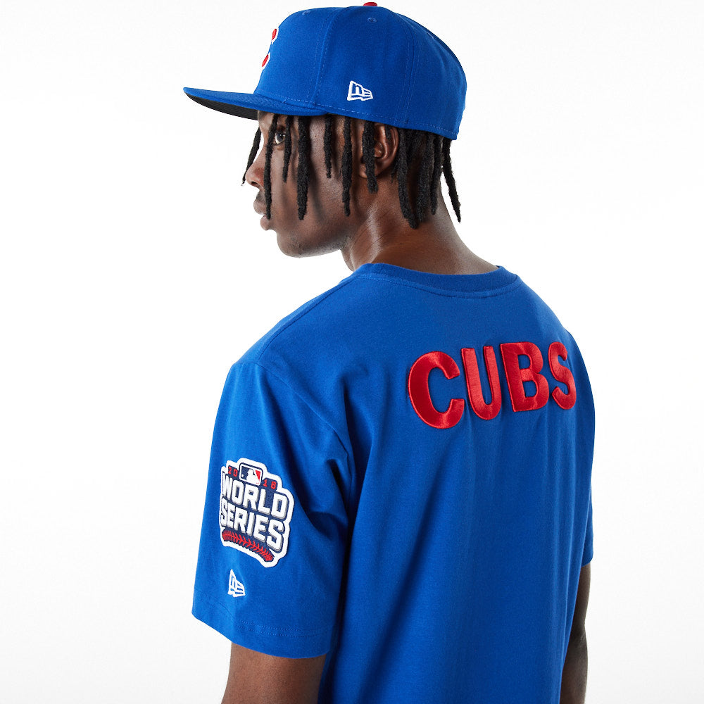 T-shirt Chicago Cubs, manches courtes, col ras du cou, blanc T-shirt Chicago Cubs, manches courtes, col ras du cou, blanc