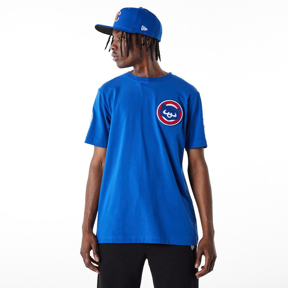 Chicago Cubs Shirt Mens 2XL XXL Gray Blue Nike 3/4 Sleeve Dri Fit
