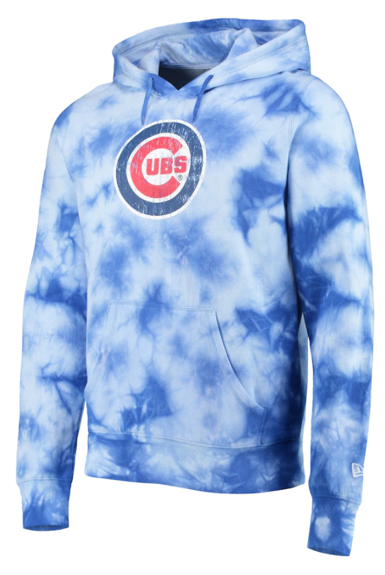 Chicago Cubs New Era Royal Tie Dye Pullover Hoodie Exclusive