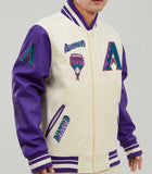 Off White Arizona Diamondbacks Pro Standard Logo Mashup Wool Varsity Heavy Jacket