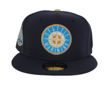 Navy Blue Seattle Mariners Green Bottom 35th Anniversary Side Patch New Era Snapback