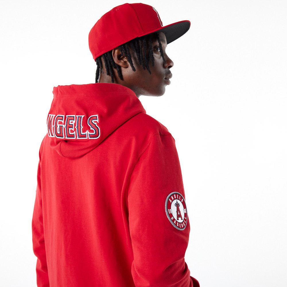 New Era Men's Red Los Angeles Angels Team Hoodie T-shirt