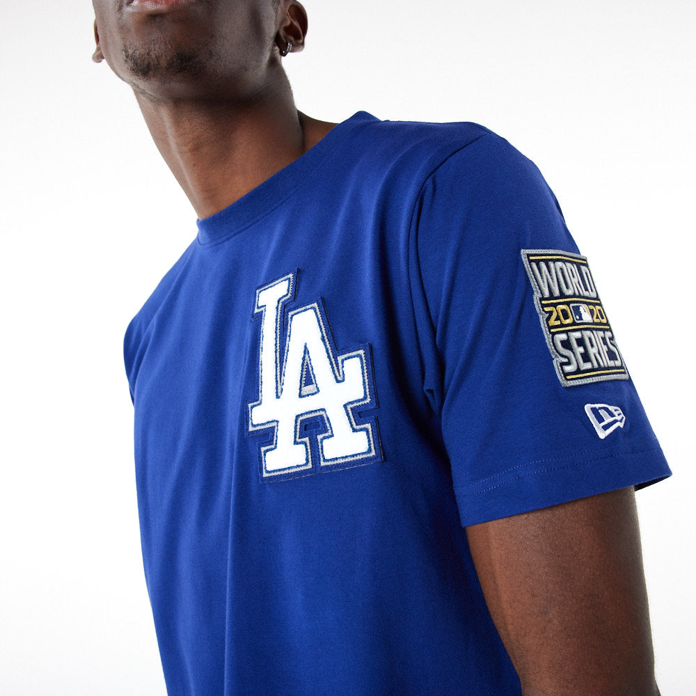 Exclusive Fitted Royal Blue Los Angeles Dodgers 2020 World Series New Era Elite T-Shirt S