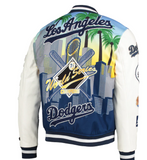 Los Angeles Dodgers Pro Standard White Remix Full-Zip Varsity Jacket