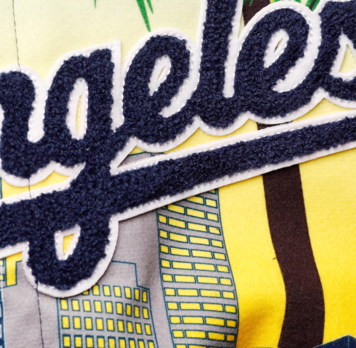 Pro Standard Los Angeles Dodgers Varsity Jacket AOP All Over Print Logo Sz  3XL