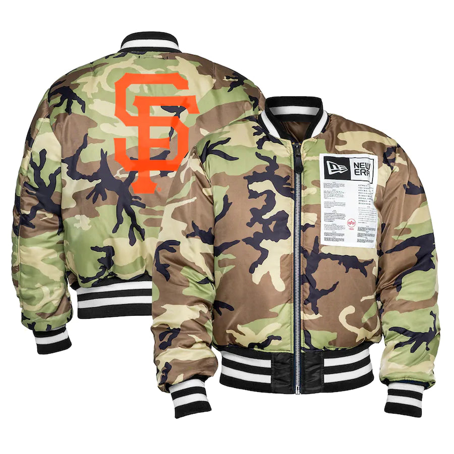 Black San Francisco Giants Alpha Industries X New Era Reversible