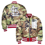 Red St. Louis Cardinals Alpha Industries X New Era Reversible MA-1 Bomber Jacket