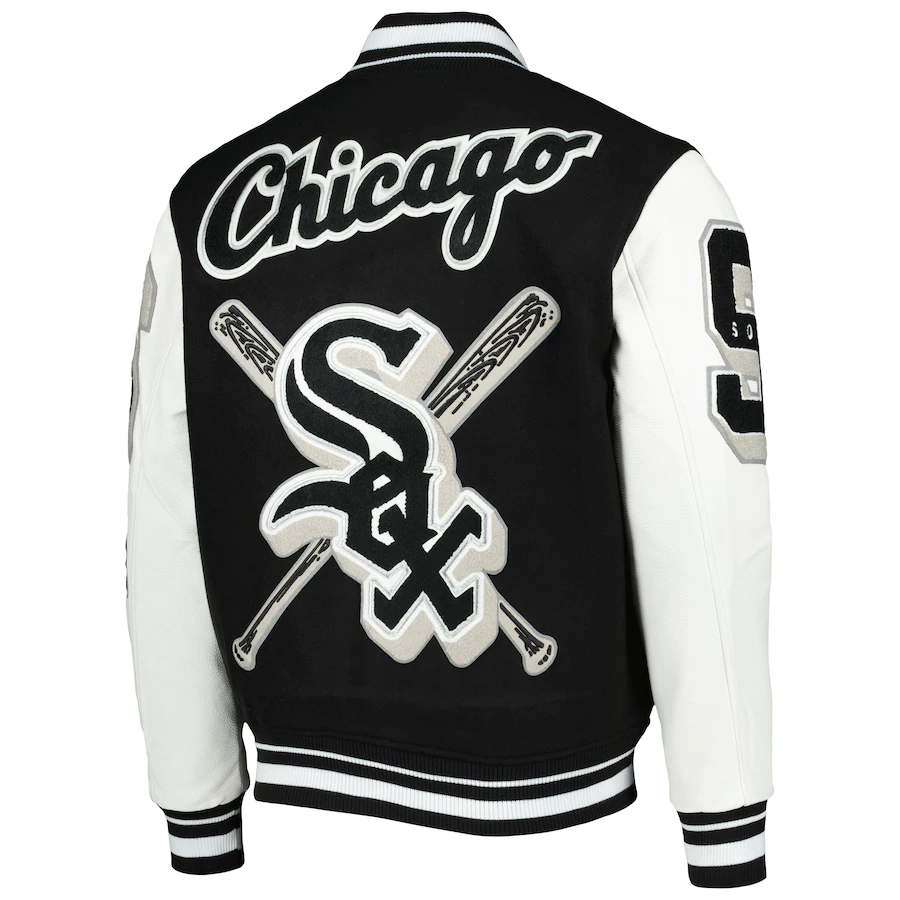 JH Designs - Men's MLB Chicago White Sox Wool Jacket 