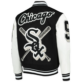 Black Chicago White Sox Pro Standard Logo Mashup Wool Varsity Heavy Jacket